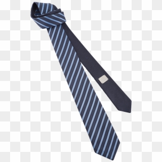 Blue Double Logo Lane Pattern Tie In Fine Silk - Slope, HD Png Download