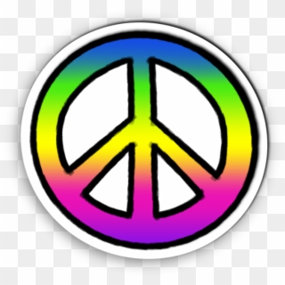 Tie Dye Peace Sign Sticker Clipart , Png Download - Simbolo Hippie Png, Transparent Png