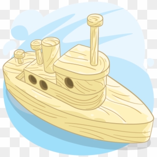 Wooden Boat - Illustration, HD Png Download