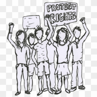 Illustration By Shannon Delurio - Protest For Rights Cartoon, HD Png Download