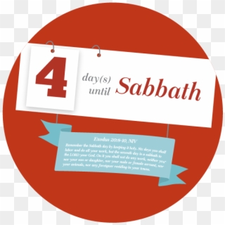 Sabbath Countdown Flip Chart - Circle, HD Png Download