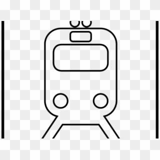 Train Clipart Black And White - Line Art, HD Png Download