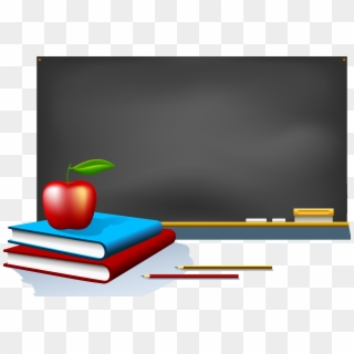 Education Clipart Apple Book - Teacher Blackboard Clipart, HD Png Download