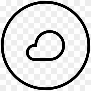 Cloud Shape In Outlined Circular Button - Animation, HD Png Download