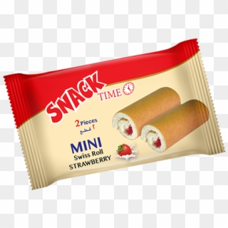 Snack Time 2pc Mini Roll Strawberry - Chametz, HD Png Download