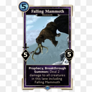 [custom Card] Falling Mammoth - Bonewalker Elder Scrolls Legends, HD Png Download