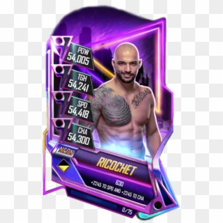 Supercard Ricochet S5 23 Neon - Wwe Supercard Neon Cards, HD Png Download