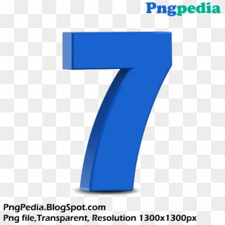 Blue 3d Numbers Set 7 Seven - Number 7 3d Png, Transparent Png