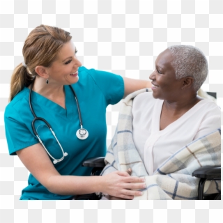 Photo Of A Nurse Caring For A Patient - Nurse, HD Png Download