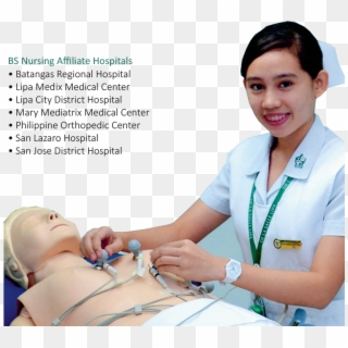 With Its Modern Facilities, Con Equipped Students With - De La Salle Lipa Nursing Uniform, HD Png Download