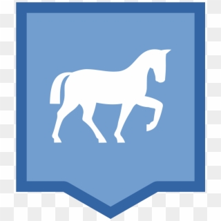 Icon Horse In Field Blue 64px - Horse, HD Png Download