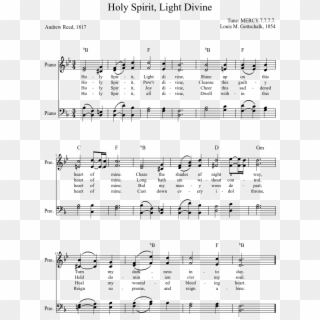Holy Light Png - Sheet Music, Transparent Png