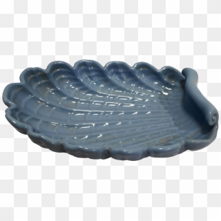 Abingdon Pottery Periwinkle Ocean Blue Shell Dish Large - Ceramic, HD Png Download