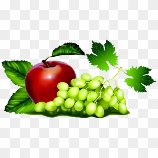 Maça E Uvas Em Png - Apple & Grapes Vector, Transparent Png