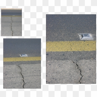 Crack Progress From Old To New Asphalt Pavement - Curb, HD Png Download