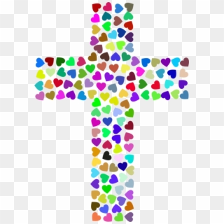Christian Cross Christianity Crucifix Computer Icons - Rainbow Cross Clip Art, HD Png Download