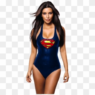 Kim Kardashian Superwoman ® - Kim Kardashian Leather Swimsuit, HD Png Download