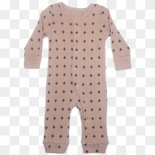 Organic Baby Girl Pink Swiss Cross Coverall, Sale - Polka Dot, HD Png Download