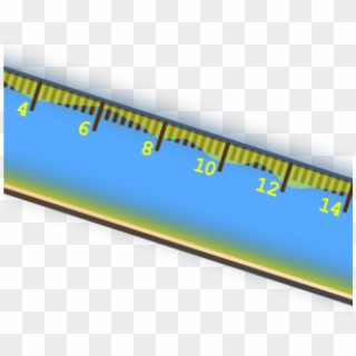 Ruler Clipart Blue And Yellow Ruler Clip Art At Clker - Plastic, HD Png Download