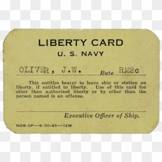 Navy Liberty Card - Label, HD Png Download