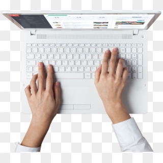 Wordpress On Laptop - Laptop Typing Hands Png, Transparent Png
