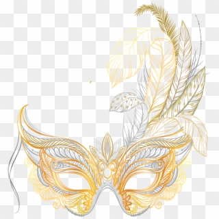 Gather 20 Friends For An Unforgettable Feast Provided - Transparent Masquerade Mask Png Gold, Png Download