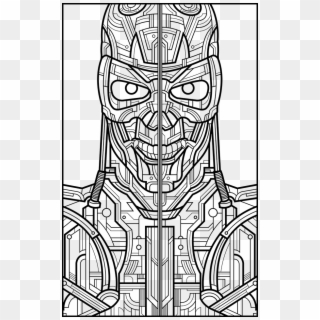 Terminator Clipart Black And White - Terminator Coloring Pages, HD Png Download