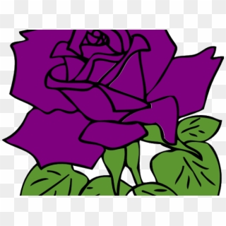 Purple Rose Clipart Puple - Roses Outline With Transparent Background, HD Png Download