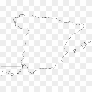 An Outline Map Of Portugal - Line Art, HD Png Download