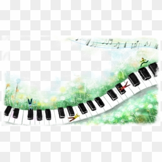 Svg Black And White Musical Keyboard Electronic Ink - Transparent Background Piano Png, Png Download