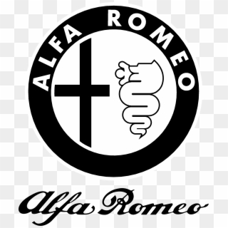 Alfa Romeo Logo Black And White - Alfa Romeo Side Sticker, HD Png Download