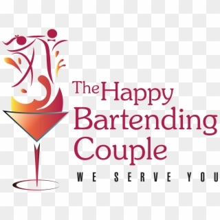 The Happy Bartending Couple Final-01 - Wine Glass, HD Png Download