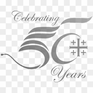 50th Anniversary Logo Transparent Grayscale - 50 Years Anniversary Logo, HD Png Download