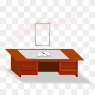 Table Desk Office School Education - Bureau Prent, HD Png Download