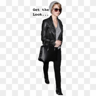 Jennifer Lawrence - Leather Jacket, HD Png Download