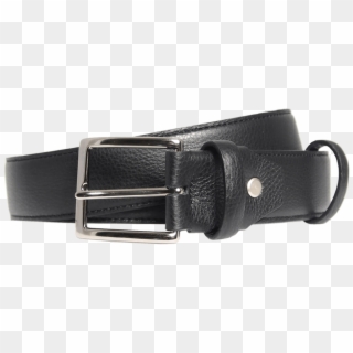 34mm Duo Ply Calf Leather Belt Black - Buckle, HD Png Download