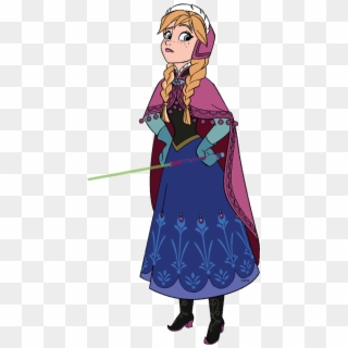 Elsa And Anna With Lightsabers , Png Download - Princess Anna 2d, Transparent Png