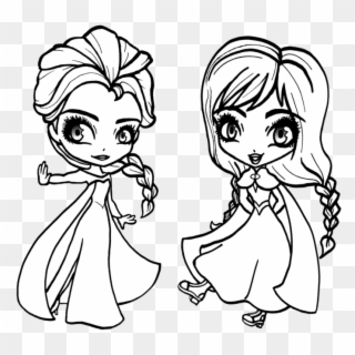 Medium Size Of Coloring Page - Baby Anna And Elsa Coloring Pages, HD Png Download