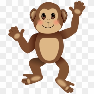 Cute Monkey From Simple Shapes - Monkey Shape Cut Out, HD Png Download