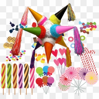 Clip Art Free Party Hat Pi Ata Birthday Parte Transparente - Piñata Png, Png Download