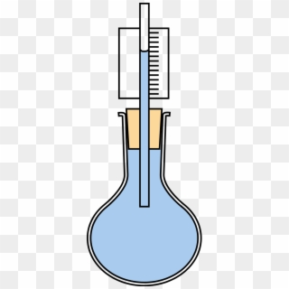 Erlenmeyer Flask Clip Art - Conical Flask With Thermometer, HD Png Download