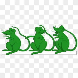 Three Green Mice - Green Mice Cartoon, HD Png Download