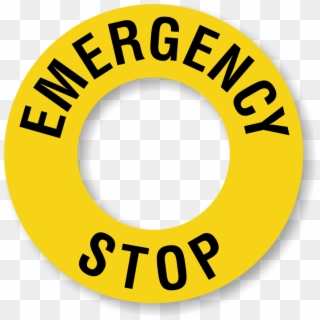 Emergency Stop Ring Label - Etiquetas Paro De Emergencia, HD Png Download