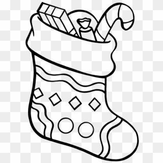 Christmas Stocking Coloring Pages - Christmas Stocking Colouring Pages, HD Png Download