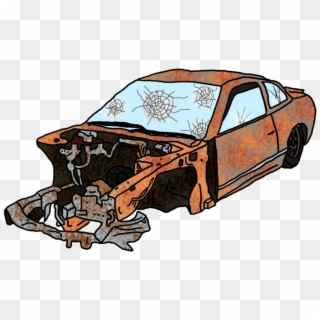 Car Wreck Drawing - Crashed Car Cartoon Png, Transparent Png -  864x507(#6257966) - PngFind