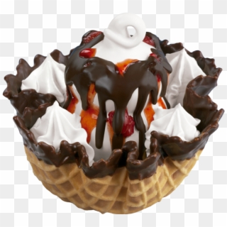 Chocolate Covered Strawberry® - Dairy Queen Waffle Bowl, HD Png Download