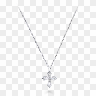 A Graff Bridal Necklace Featuring A Mini Cross Diamond - Locket, HD Png Download