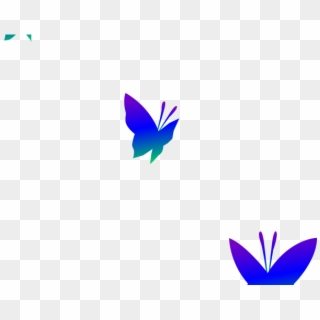 Rainbow Butterfly Clipart Vector - Butterflies Flying Away Drawing Png, Transparent Png