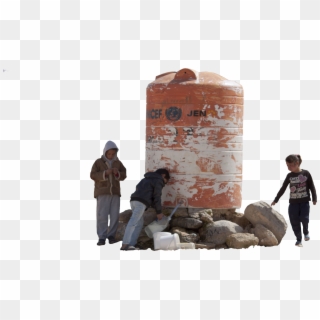 Children Refugee Around Water Container Transparent, HD Png Download