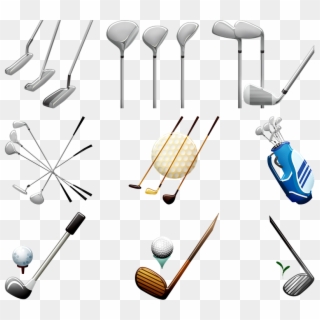 Golf Clubs Ball Irons Wood Club Golfer Sport - ゴルフ クラブ イラスト Ai, HD Png Download